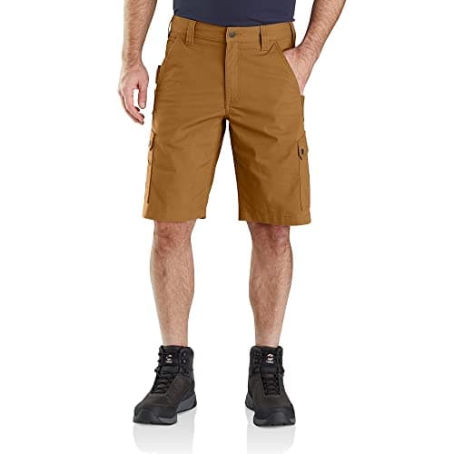 Image of Carhartt Men's Rugged Flex™ Relaxed Fit Ripstop Cargo Work Short, Carhartt® Brown, W32