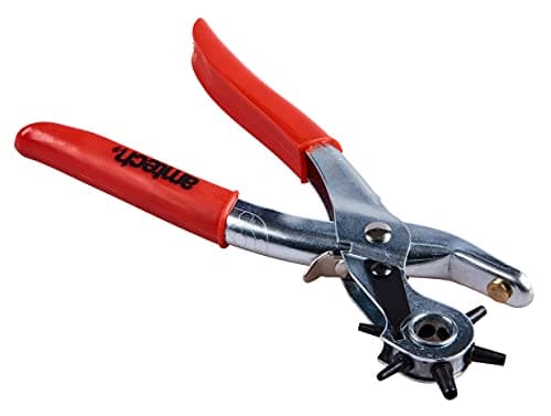Image of Amtech B1400 Revolving Leather Punch Plier, Hole Puncher for Belt, Canvas, Plastics, and Textiles