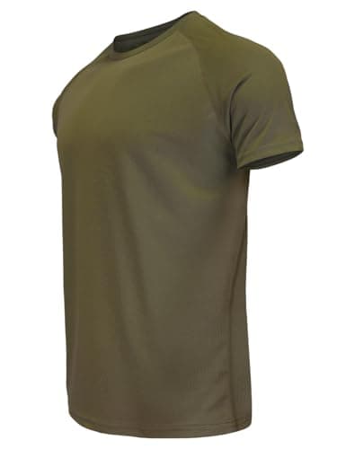 Image of X-thud Workout Shirts for Men-Quick Dry Gym Moisture Wicking Short Sleeve T-Shirts for Running Athletic Casual Green L