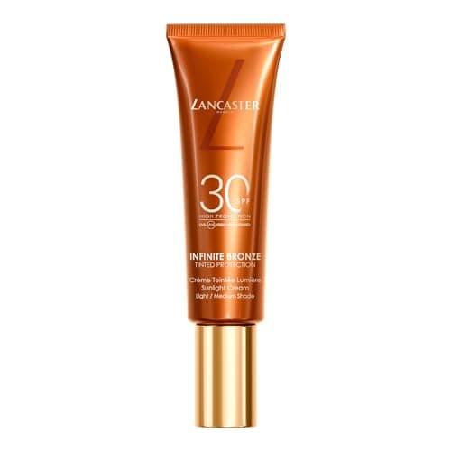Image of Lancaster Infinite Bronze Sunlight Cream SPF30 50ml - Light/Medium Shade, Tinted Protection, Non-Greasy and Non-Sticky Formula, Natural-Looking Finish, Vegan