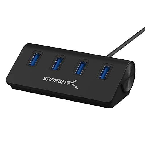 Image of SABRENT USB Hub, 4 Port Desk USB Docking Station, Fast Data Transfer Aluminium Multiport Hubs for PS5, PC, Laptop, iMac, MacBook, (HB-MC3B)
