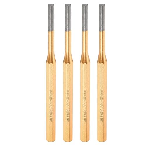 Image of sourcing map 4pcs Pin Punch 6mm(1/4") 150mm Length Metric Non-marring Alloy Steel Cylindrical Alignment Punch Drive Pin Tools for Automotive Watch Repair Jewelry Craft