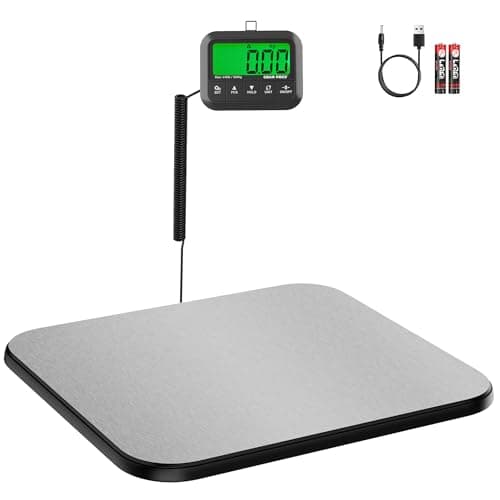 Image of GRAM PRES Shipping Scale, 440 lbs/10g Highly Accurate Postal Scale with Hold/Tare/Pcs, Digital Postage Scale With LCD Display for Packages/Luggage/Post Office/Dog, Battery & USB Cable Included