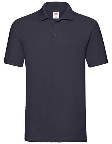 Image of Fruit of the Loom Men's Premium Short Sleeve Polo Shirt, Deep Navy, X-Large