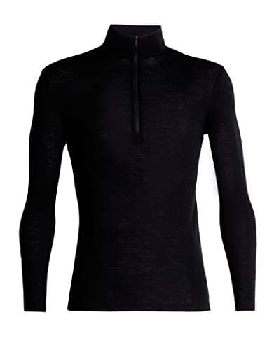 Image of Icebreaker Men's 175 Everyday Half Zip Base Layer Long Sleeve Top - Black, Large, 104484