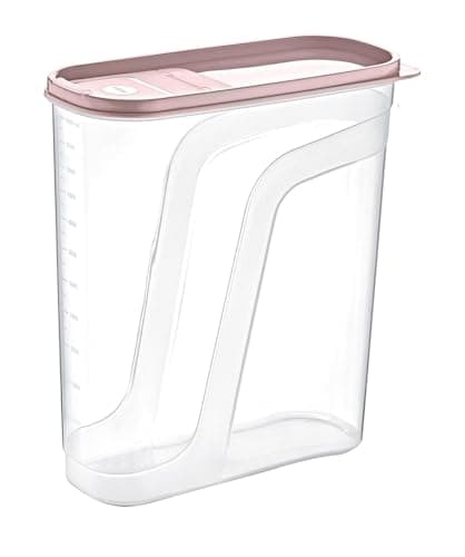 Image of BH | Food Storage Box with Flip Top Lids | 1-Pack | 6L (L:23cm W:11.5cm H:30cm) | Cereal Dispenser | Clear Plastic Storage Containers | BPA Free | Microwave, Freezer & Dishwasher Safe - by Best House