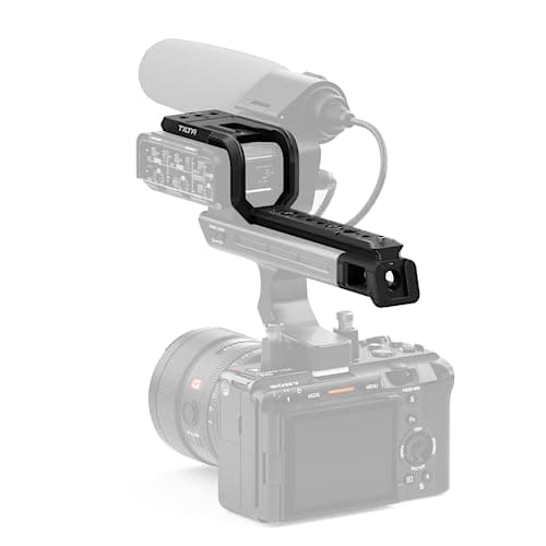 Image of Tilta FX3 FX30 XLR Handle Extension Bracket Compatible with Sony FX30 FX3, with 1/4"-20 and 3/8"-16 Threads Cold Shoe NATO Rail Lightweight and Durable - Black TA-T13-XLR-B