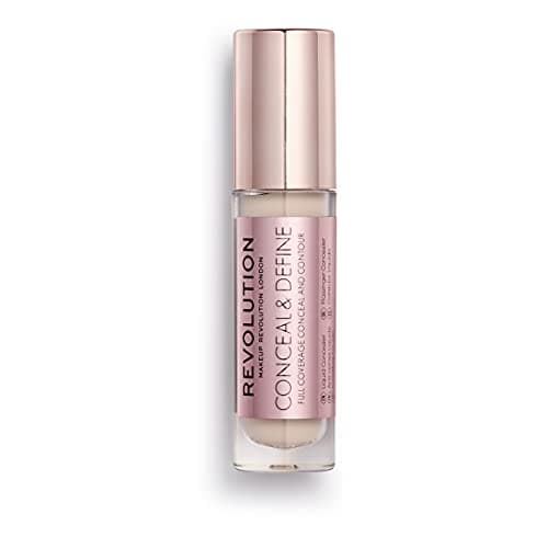 Image of Makeup Revolution Conceal & Define Concealer, Lightweight, Longlasting, Full Coverage Face Makeup, C0.5, 4g