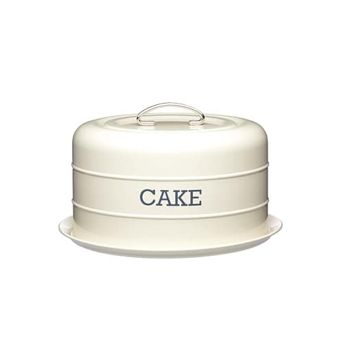 Image of KitchenCraft Living Nostalgia Airtight Cake Storage Tin / Cake Dome, 28.5cm - Antique Cream