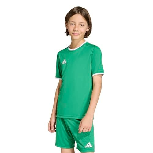 Image of adidas Unisex Kids Entrada26 Jersey Kids, Team Green/White, 5-6 Years