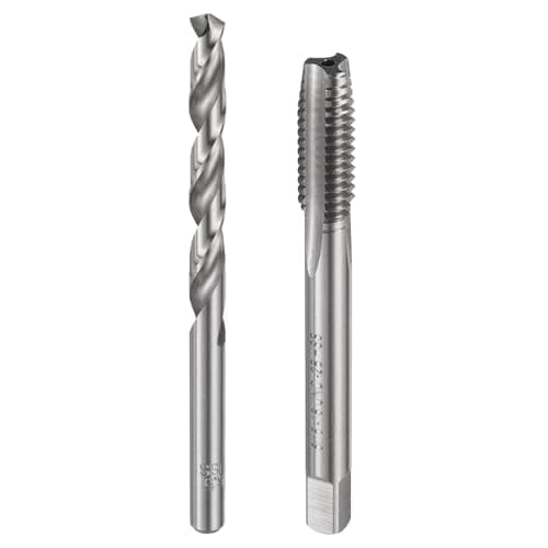 Image of sourcing map Tap & Drill Bit Set, 1pcs 5/16-18 UNC Straight Flute Thread Taps and 1pcs 6.5mm Twist Drill Bits, HSS6542 Screw Tapping Threading Tools