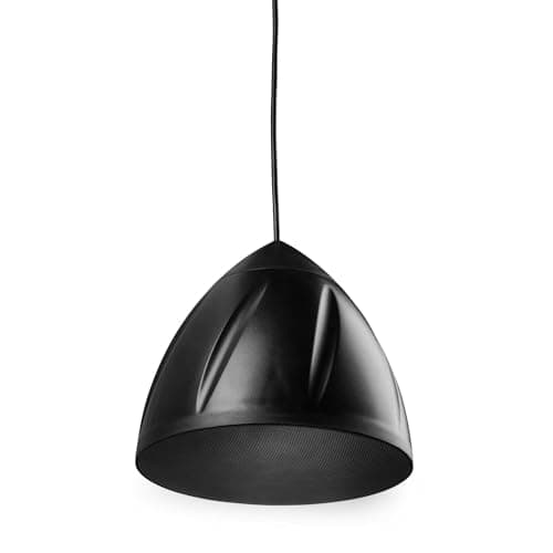 Image of PD PDS50B 6.5” 40W pendant speaker, commercial 100V line & 8 ohm, hanging installation loudspeaker for home audio, restaurants, shops, black, strong bass, wide angle, PA background music