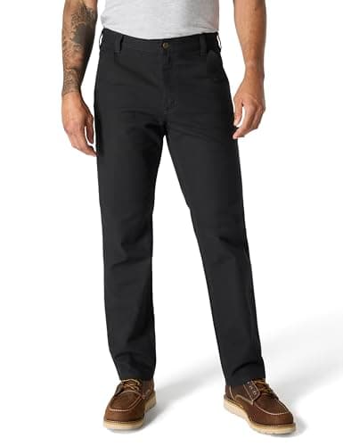 Image of Carhartt Men's Rugged Flex® Straight Fit Duck Double-Front Utility Work Pant, Black, W30/L30