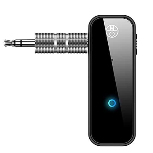 Image of TFUFR Bluetooth 5.0 Audio Adapter 3.5mm AUX Car Bluetooth Transmitter Receiver, Mini Wireless Bluetooth Audio Adapter for Home Car PC Audio Music Headphones Speakers