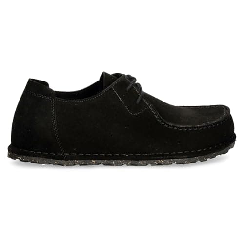 Image of Birkenstock Unisex Utti Lace Suede Black Shoes 7.5 UK