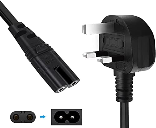 Image of 1.5M Power Cable for Xbox One S Slim Game Console, Xbox One X, PS2, PS3, PS4, PS5, Figure 8 Power Cord 2 Pin for Samsung LG Philips Toshiba Sony Sharp Panasonic LED Flat TV power Cable