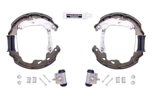 Image of HELLA 8DB 355 004-991 Brake Shoe Set - R1285 - Brake System: Bosch - for e.g. CITROEN / PEUGEOT / TOYOTA