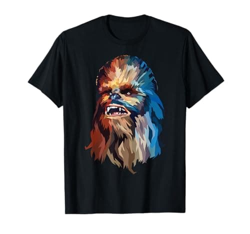 Image of Star Wars Chewbacca Watercolor Art Graphic Tee T-Shirt