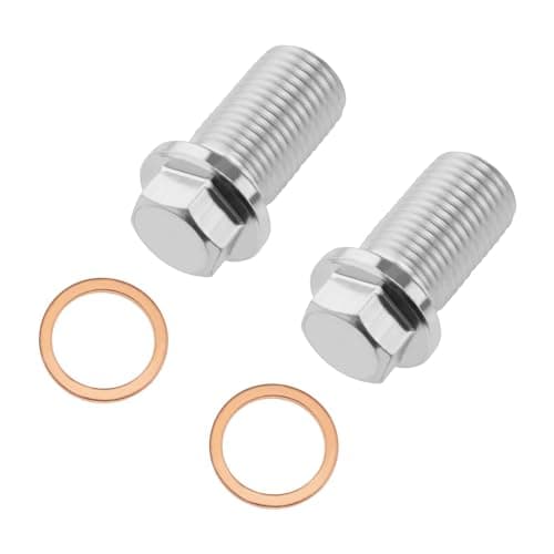 Image of VGOL 2Pcs Car Oil Drain Plug M14x1.5mm Compatible with Mercedes-Benz B C E G R S Class 05073945AA Engine Sump Drain Plug Screw with Seal Ring Car Spare Parts
