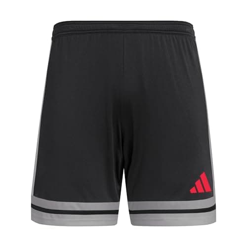 Image of adidas Men's SQUADRA25 Short, Black/Team Grey Four/Pure Ruby, XS