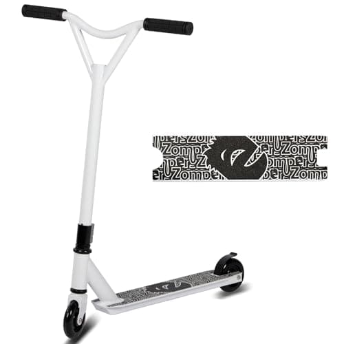 Image of Pro Stunt Scooter, 360 Degree Spin Handlebar Trick Scooter Sport Stunt Scooters Freestyle Street Scooters with ABEC-7 Bearings for Boys Girls Teens Age 6+ (All White)