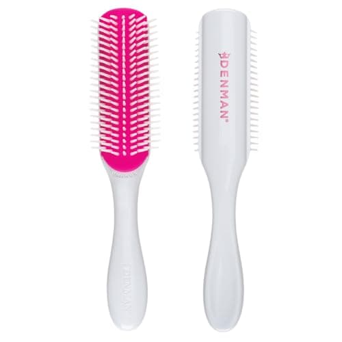 Image of Denman Curly Hair Brush D3 (Cherry Blossom) 7 Row Styling Brush for Detangling, Separating, Shaping and Defining Curls - For Women and Men