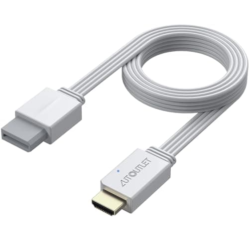 Image of AUTOUTLET Wii to HDMI Converter 1080P 5ft/150 cm for Full HD Device, Adapter with HDMI Male Cable Output Compatible with Nintendo Wii, Wii U, HDTV, Monitor-Supports All Wii Display Modes