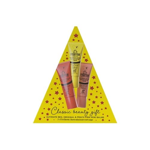 Image of Dr. PAWPAW ORIGINAL BALM Classic Beauty Gift Lip Balm Set | 3 x 10ml balms | Original, Red & Peach Pink