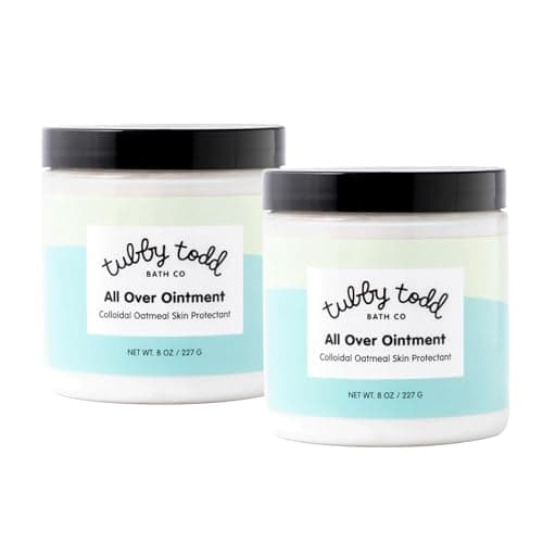 Image of Tubby Todd All Over Ointment for Babies, Multi-Purpose Baby Eczema Cream for Sensitive Skin, Dry Skin, Rash, Irritation - 2 Pack Bundle - 8 Oz - Fragrance-Free