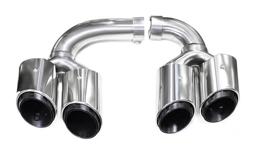 Image of Car Exhaust Pipe For Cayenne Triple Quad Sport 2018-2024 Tailpipe Exhaust Muffler(Hybrid Silver)
