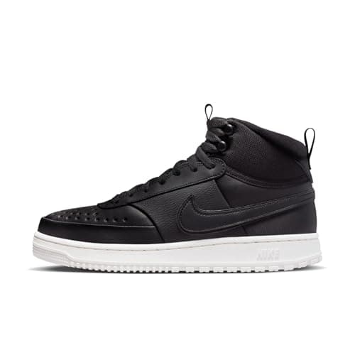 Image of Nike Men's Court Vision Mid Wntr Shoes, Black/Black-Phantom, 9