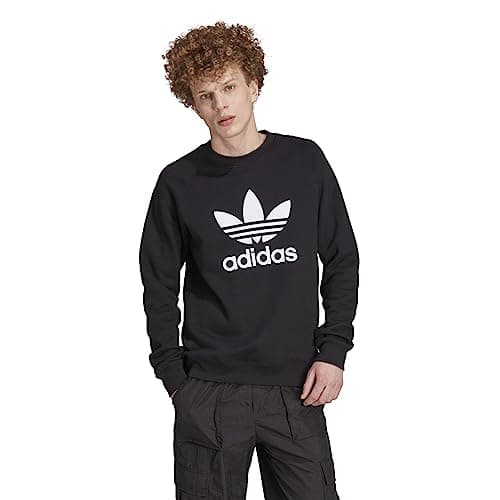 Image of adidas Originals Men's Adicolor Classics Trefoil Crew Neck Sweatshirt, Black, M