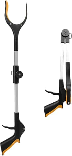 Image of Aidapt Reacher Grabber Tool. 32" Length, Foldable, Magnetic Tip, Large Claw, 90° Rotating Head, Trigger Handgrip, Litter Picker, Premium Quality, Reach Assist Aid for Elderly Disabled, Pick Up Stick
