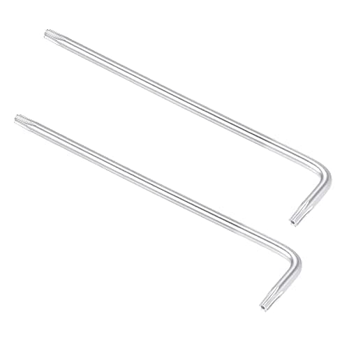 Image of sourcing map T10 Anti Tamper Proof Torx Star Key Bit Wrench, L-Shape 3.8-inch Long Arm, CR-V Steel 2 Pcs