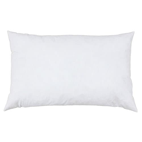Image of Riva Paoletti Hollowfibre Cushion Pad Insert Inner- Rectangular Shape - 100% Polyester Filling - Double Stitched Edges - 40 x 50cm (16" x 20" inches) - Designed in the UK, White