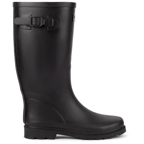 Image of Trespass Mens Wellington Boots Retcon - Men's Waterproof Wellington Boots, Adjustable Buckle Wellies, Outdoor Snow Rain Garden Field Boots, Knee Length Welly Boots