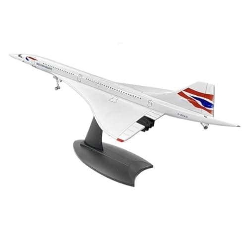 Image of Kopinma 1/200 Concorde Supersonic Passenger Aircraft Air British Metal Aircraft Model Kit, Airplane Model for Display Collection or Gift