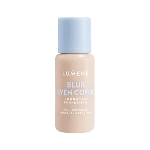 Image of LUMENE Blur Even Cover Foundation | High Coverage, Lightweight Liquid Foundation with Luminous Matte Finish | 16H Longwear | Niacinamide & Nordic Bilberry | Fragrance-Free | Vegan | Shade 00 | 30ml