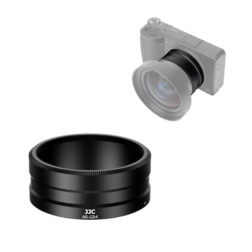 Image of JJC Metal Lens Filter Adapter Ring Compatible with Ricoh GW-4 Wide Conversion Lens to GR IV GR4 Camera, Replacement for RICOH GA-3 Lens Adapter