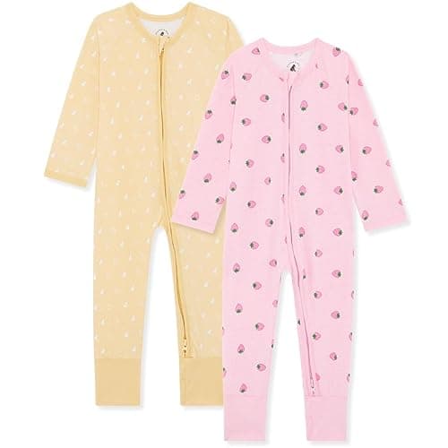 Image of Bramble & Bear 2-Pack Toddler & Baby Sleepsuits for Boys & Girls | Organic Cotton, Super Soft Baby Sleepwear | Full Zip Sleepsuits with Easy Accessibility | Stretch Fit and Footless