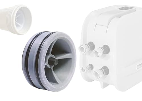 Image of Clip On Non-Return Valve for The A Connection, Compatible with Bestway Lay Z Spa SaluSpa Coleman Easily Installed, fits only 2022 Onwards Hydrojet Models.