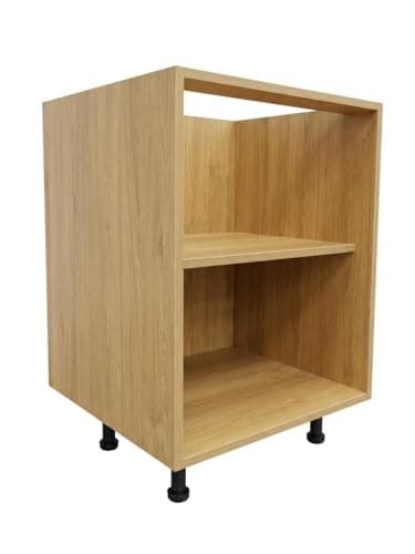 Image of Top Living MCR Natural Oak Flat Pack Quality Kitchen Base Units -18mm cabinet Back (600 Single Base Unit)