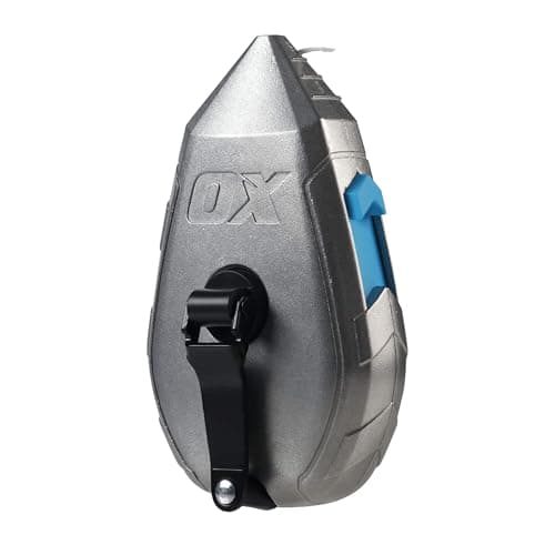 Image of OX Contractor 30m/100'' Aluminium Chalk Reel, Basic Fine Line (Not Including Powder), 1:1 Gear Ratio for Faster Rewind, Aluminium Housing & Steel Crank for Durability, OX-T630501