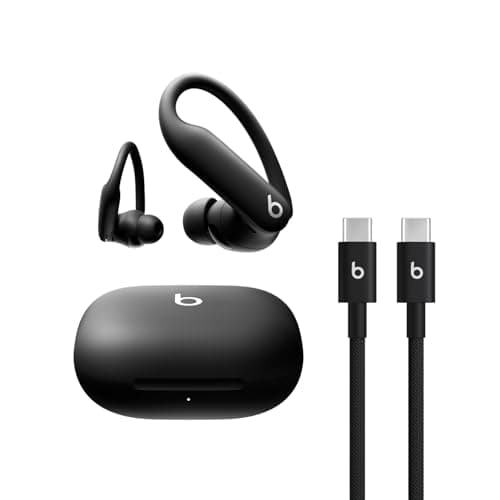 Image of Beats Powerbeats Pro 2 - Wireless Bluetooth Earbuds with USB-C Charging Cables 1.5 m - Jet Black