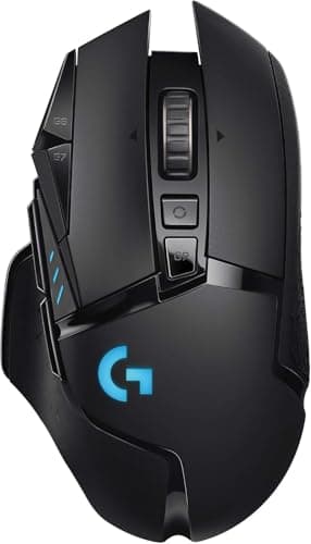 Image of Logitech G G502 LIGHTSPEED Wireless Gaming Mouse - Optical mouse with LIGHTFORCE hybrid optical-mechanical switches, HERO 25K gaming sensor, compatible with PC - macOS/Windows - Black