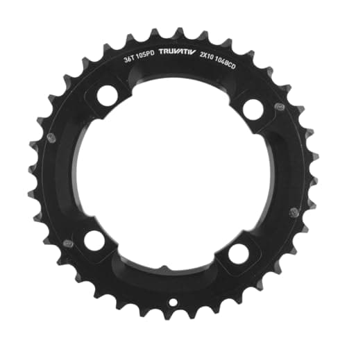 Image of Sram MTB Truvativ Chainring MTB 36T 4 Bolt 104 mm BCD Aluminium No Pin Blast Black 2 x 10 (36-22) S1 (49 mm Chainline), 11.6215.188.410