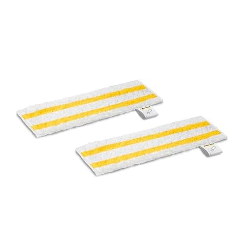 Image of Kärcher EasyFix microfibre floor cloths, compatible with the floor nozzle EasyFix SC steam cleaners microfibre wipes, with hook-and-loop system and base strap, 2 pcs