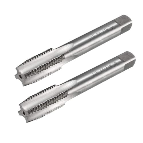Image of MACHSWON Metric Taps M16 x 2mm, for Threading Machine and Electric Drills, H2 High Speed Steel Ti-Coated, Right Hand Thread Plug Tap Threading Tapping Tool, 2pcs