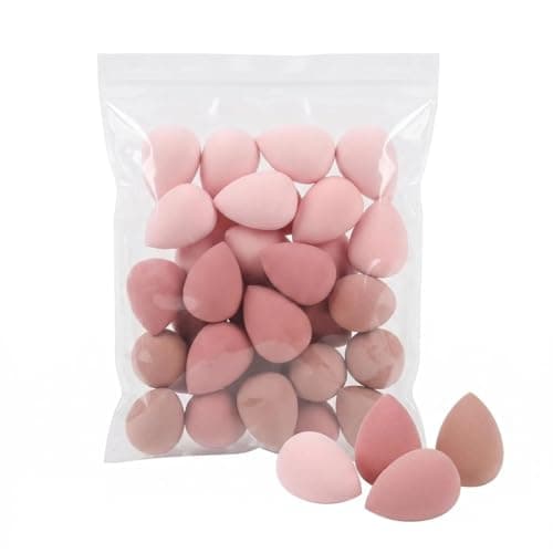 Image of 30 Pcs Mini Makeup Sponge Set – 1.2 x 0.8 Inch Small Beauty Blenders for Foundation, Powder, Concealer, Highlighter & Eye Shadow – Travel Essential Makeup Sponges