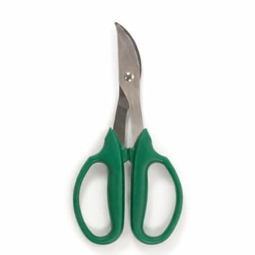 Image of Curved Pruning Scissors, Sharp Stainless Steel Curved Blades, Long PP Coated Handle, Garden Trimming Shears (175 x 83mm)